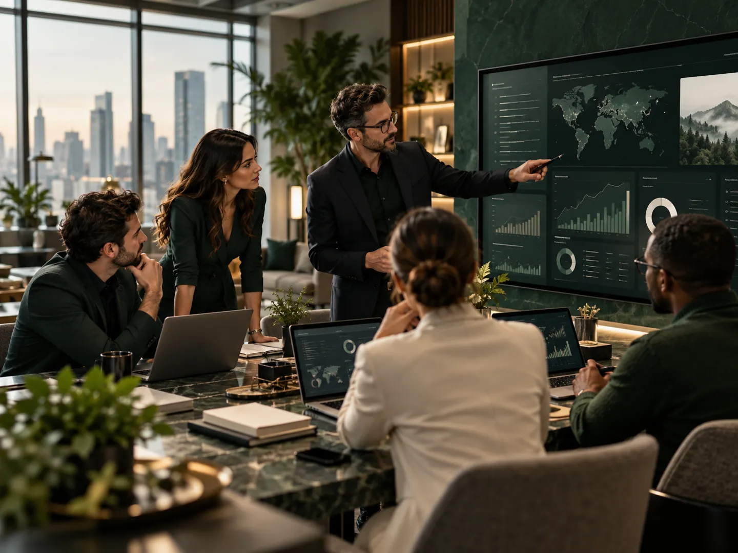 Advisors in a working session