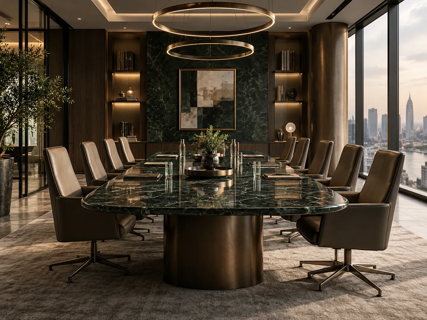 Contemporary executive boardroom